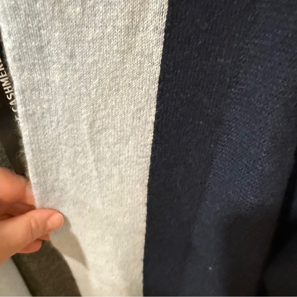 Cashmere Women’s Open Front Cardigan- 100% Cashmere- Blue/Gray-M-NWT - Picture 5 of 8